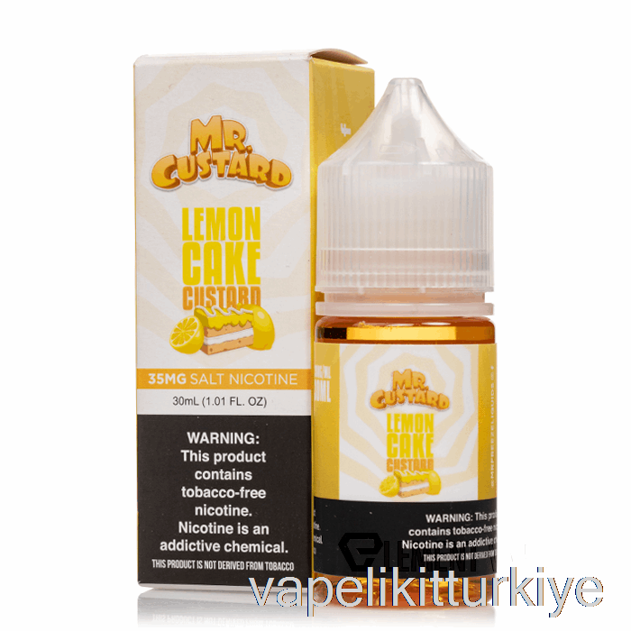 Vape Türkiye Limonlu Kek Muhallebi - Mr Muhallebi Tuzları - 30ml 35mg